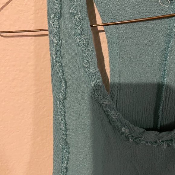 blue tank top stringy bottom - Picture 3 of 5